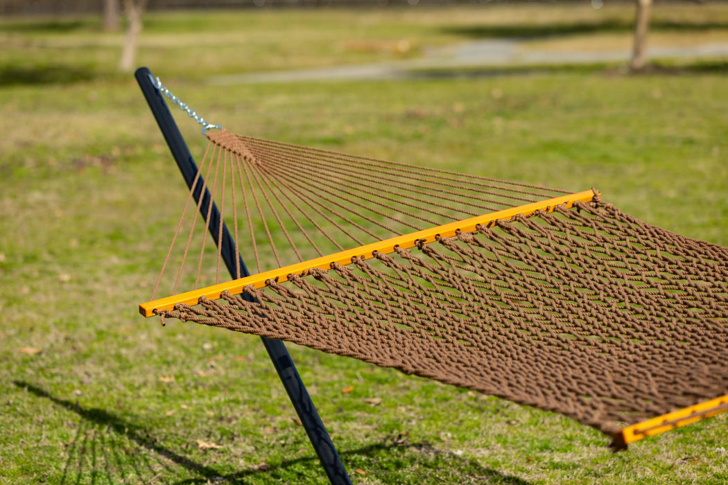 Original Pawleys Island 13DCAB Large Antique Brown DURACORD Rope Hammock with Extension Chains & Tree Hooks, Handcrafted in The USA, Accommodates 2 People, 450 LB Weight Capacity, 13 ft. x 55 in.