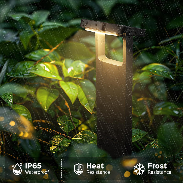 COXSENI Solar Pathway Lights Outdoor 4 Pack, 360° Adjustable Panel, 4 Modes Warm/Cool White, 12H Solar Powered Path Lights, IP65 Waterproof Landscape Lighting for Walkway Yard Garden