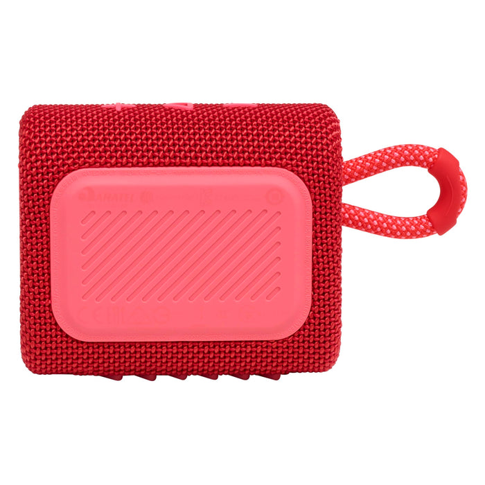 JBL Go 3 - Portable Mini Bluetooth Speaker, big audio and punchy bass, IP67 waterproof and dustproof, 5 hours of playtime, speaker for home, outdoor and travel (Red)