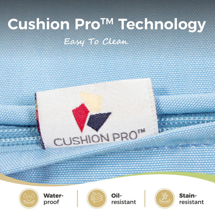 MIXPATIO 6 Piece Patio Furniture Set, 2 x Fixed Chair, 2 x Swivel Chair, 1 x 3-Seat Sofa with Marbling Coffee Table, All Cushioned 7 Seats Outdoor Conversation Set for Lawn Garden Backyard, Blue