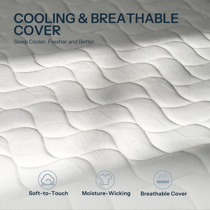 Hybrid Queen Mattress 10 Inch – Made in USA Medium Feel Queen Bed Mattress with Pocketed Coils & Cooling Gel Memory Foam, Reinforced Edge Support, CertiPUR-US Certified, Bed in a Box, SE-10-Q