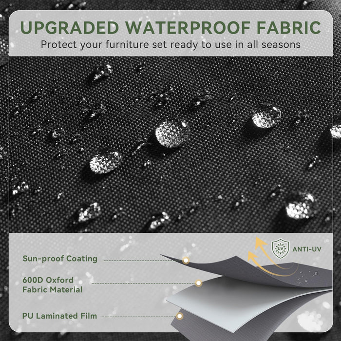 Aoxun Outdoor Patio Furniture Set with 44'' Fire Pit Table, 7 Pcs Outdoor Patio Furniture Sets with 4in Thicken Cushion, Widen Armrests Wicker Outdoor Sectional for Backyard (Waterproof Cover Include)