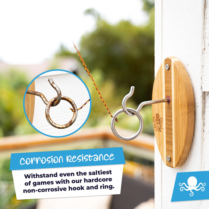 OCTO TOSS Hook and Ring Game Women and Man Cave Game Room Decor, Ring Game on a String for Game Room Games. Hook and Ring Toss Game Stocking Stuffers and Gifts for Men Who Have Everything