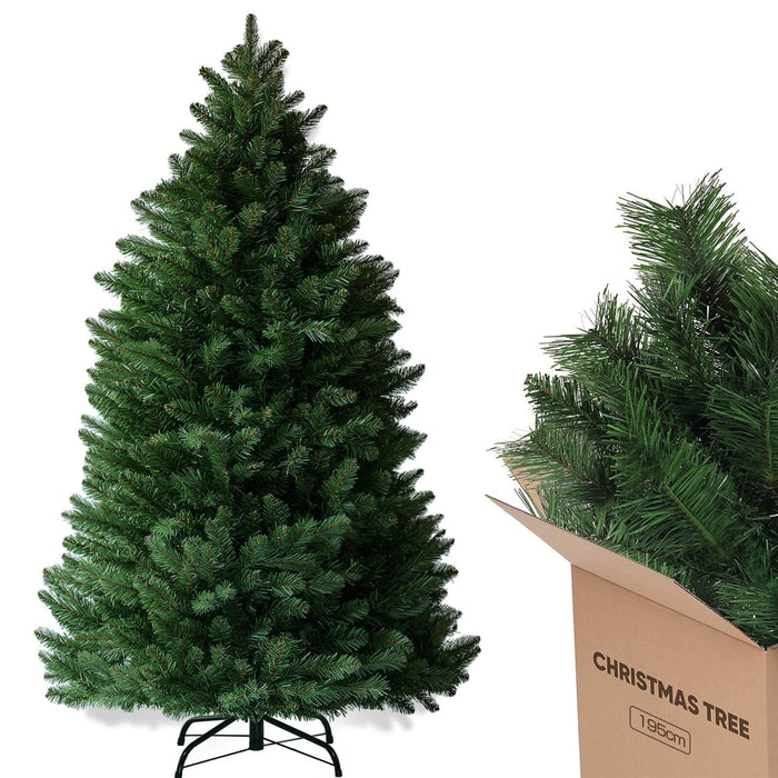 6.5ft Christmas Tree Artificial Xmas Tree with 1000 Branch Tip, 1 Minute Christmas Tree Party Decorations for Home, Foldable Stand, Easy Assembly