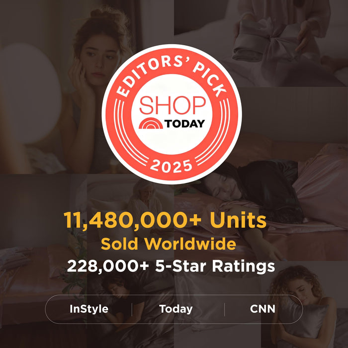 Bedsure Satin Pillowcase 2 Pack Similar to Silk Pillow Cases Standard Size, Pillow Case for Sleeping Women with Envelope Closure, Gifts for Women Men, Beige, 20x26 Inches, 2pcs