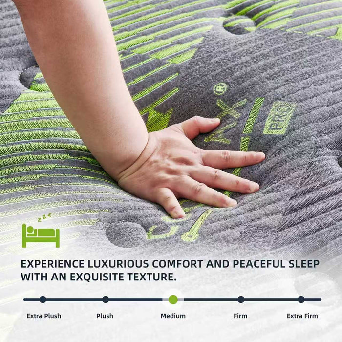 Gnunreg 14 inch Queen Size Hybrid Mattress, Individual Pocket Coils wi