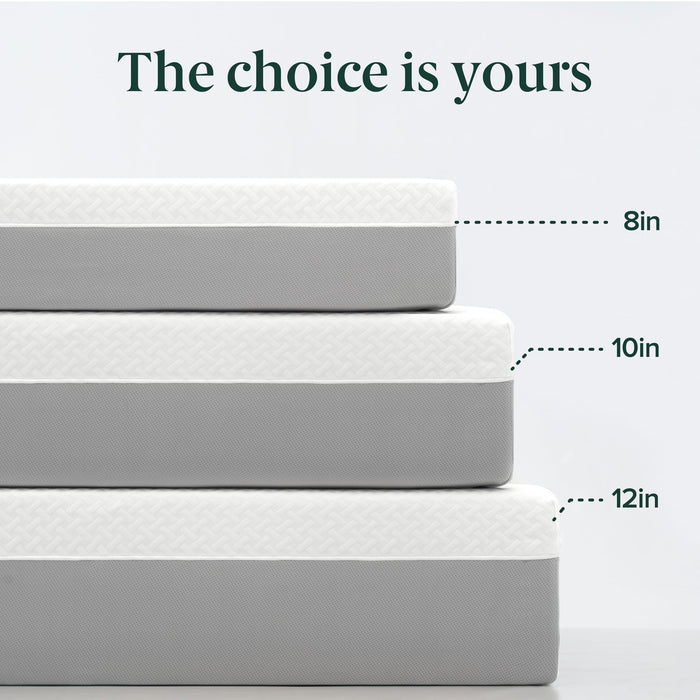 ZINUS 12 Inch Green Tea Essential Memory Foam Mattress [New Version], Queen, Fiberglass Free, Medium Feel, Breathable Airflow Memory Foam, Certified Safe Foams & Fabric, Mattress in A Box