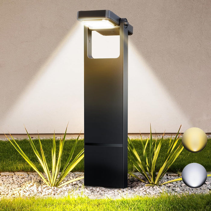 COXSENI Solar Pathway Lights Outdoor 4 Pack, 360° Adjustable Panel, 4 Modes Warm/Cool White, 12H Solar Powered Path Lights, IP65 Waterproof Landscape Lighting for Walkway Yard Garden
