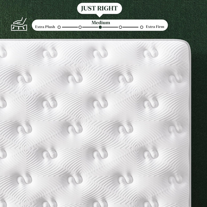 Queen Mattress, 12-Inch Luxury Hybrid Mattress, Fiberglass-Free Mattress in a Box with Gel-infused Memory Foam, Individual Pocket Spring for Motion Isolation-Edge Support,CertiPUR-US,10-Year Warranty