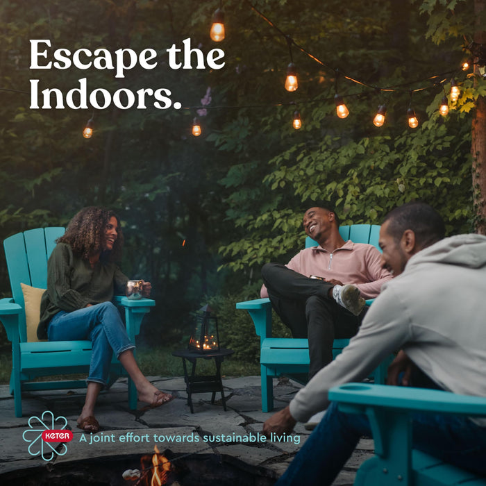Keter Solana 70 Gal Outdoor Storage Bench for Patio and Pool Accessories