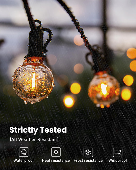Brightown Outdoor String Lights, 29FT G40 LED IP65 Waterproof Patio Lights