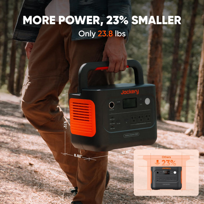 Jackery Solar Generator 1000 v2 with 200W Solar Panel,1070Wh Portable Power Station LiFePO4 Battery,1500W AC/100W USB-C Output, 1Hr Fast Charge for Outdoor,Off-Grid Living,RV,Emergency
