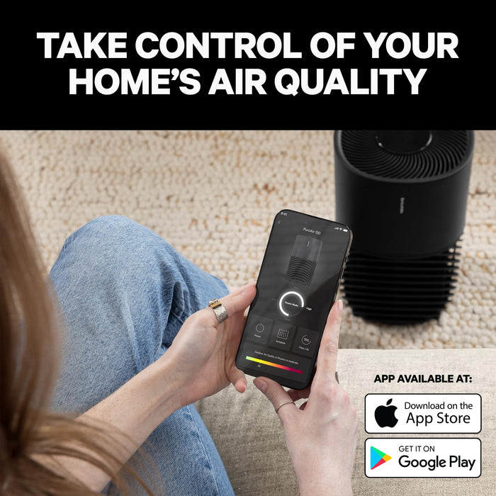 PuroAir 130 HEPA Air Purifier for Home Large Rooms - Covers Up To 500 Sq Ft - Filters Up To 99.9% of Pollutants, Smoke, Pollen, Dust - Quiet HEPA Air Filter - Air Purifiers for Bedroom