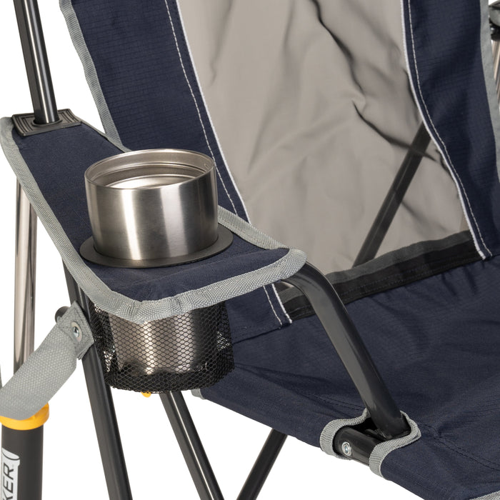 GCI Outdoor Comfort Pro Rocker Camping Chair with Mesh Backrest, Indig