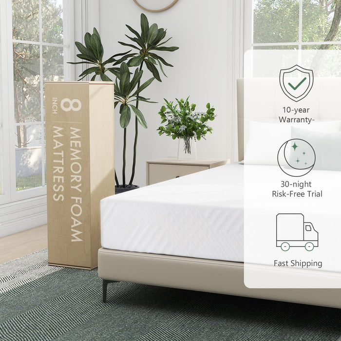 Full Mattress,Beddle 8" Gel Memory Foam Mattress with Removable Cover