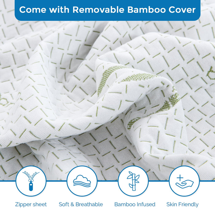 IULULU 10" Gel Queen Medium Firm Quilted Memory Foam with Bamboo Knit