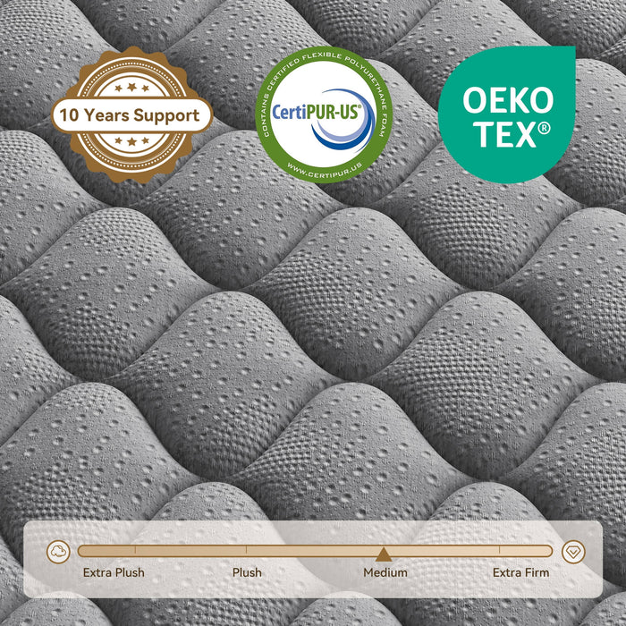 Madevos Queen Mattress 12 inch, Hybrid Mattress in a Box, Memory Foam