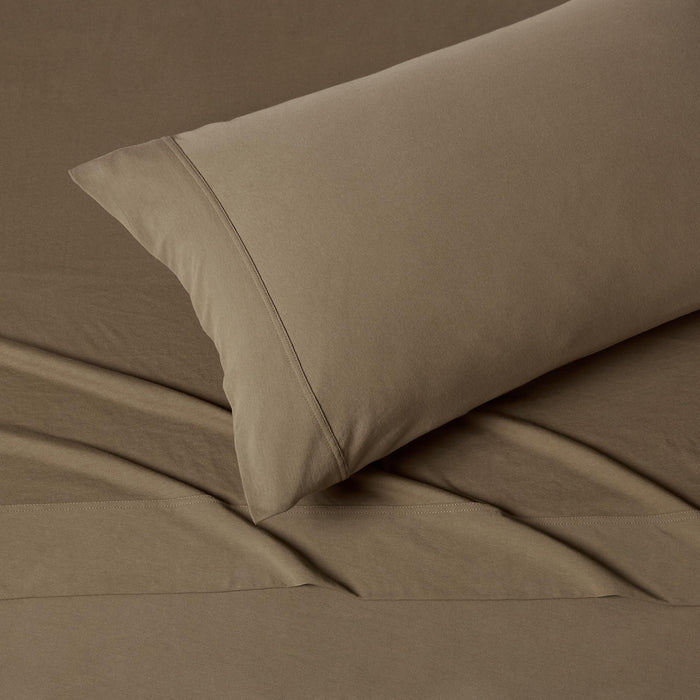 Amazon Basics 100% Cotton Jersey Bed Sheet Set, Breathable Material, M