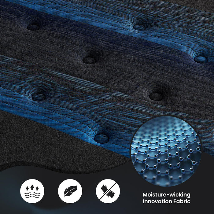 Glaxicor Twin XL Mattress, 12 Inch Gel Memory Foam Hybrid Mattresses with Moisture-Wicking Cover, Fiberglass Free, No Motion Isolation & Responsive Support, Luxury Single Mattress