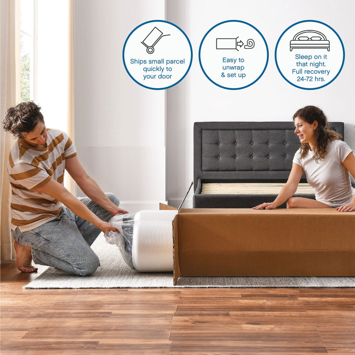 Cool Gel 8" Twin Medium Tight Top Gel Memory Foam Mattress, White