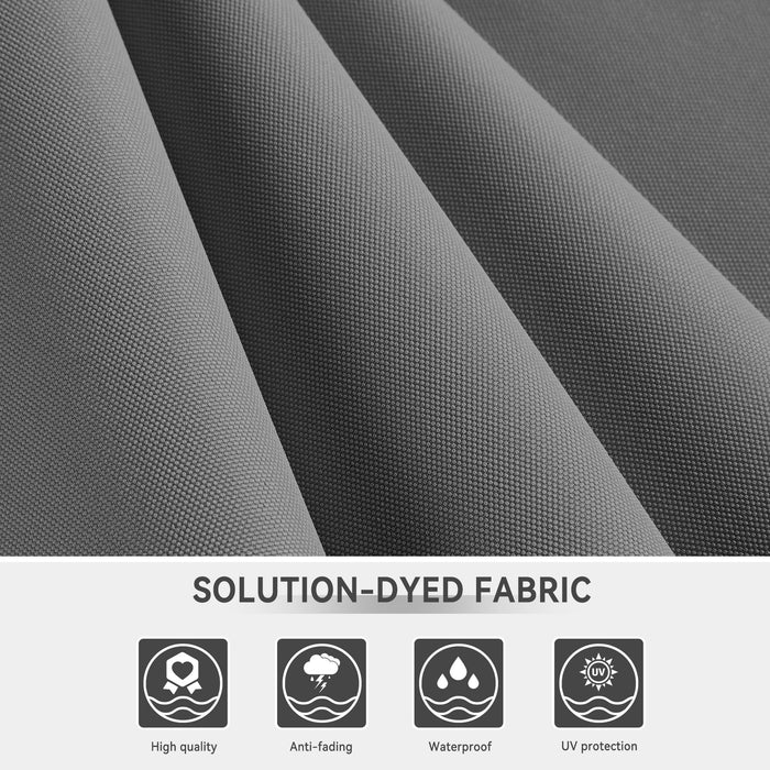 MEVBC 10 X 13 FT Cantilever Outdoor Patio Umbrella with Led Lights Large Heavy Duty 360° Rotation Double Top Offset Rectangular Umbrellas for Backyard Garden Pool Outside Deck, Grey