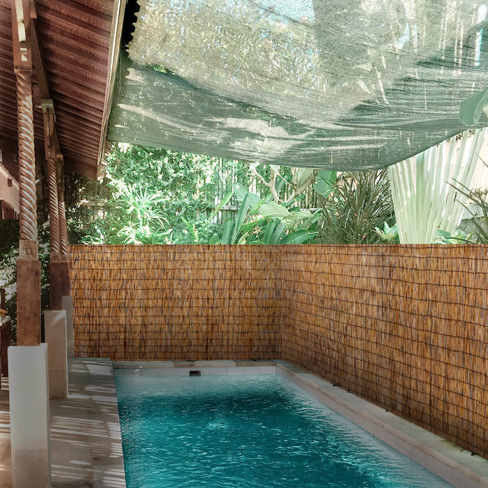 ZNCMRR Natural Bamboo Fencing 6 Feet High Privacy Fence Reed Fencing Rolls Screen Curtains for Balcony Patio Shades Garden Backyard Outdoor （Brown）