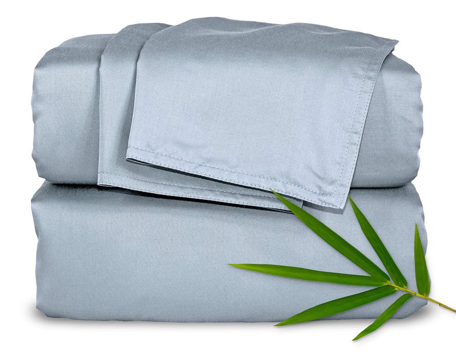 PURE BAMBOO Sheets 100% Genuine Bamboo Viscose, King, Sterling Blue