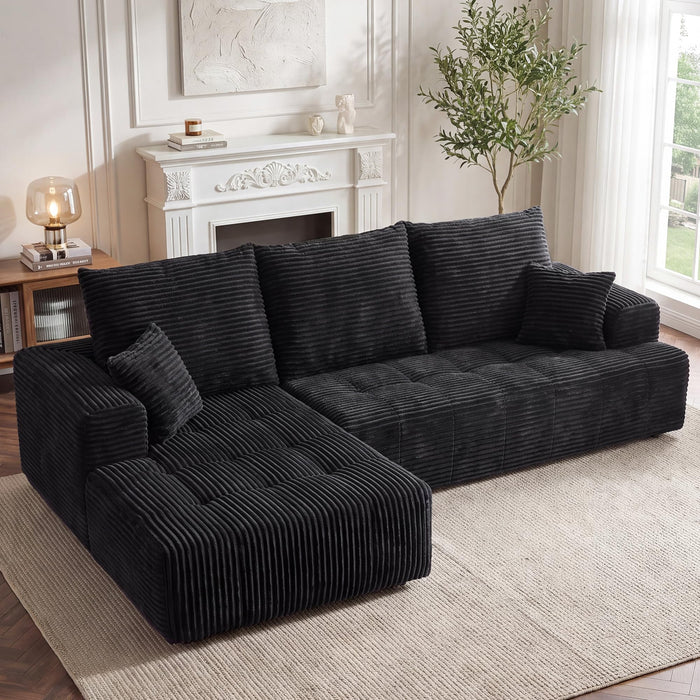 Markicks Boneless Couch, 109" Modular Sectional Sofa, L Shaped Cloud Couch