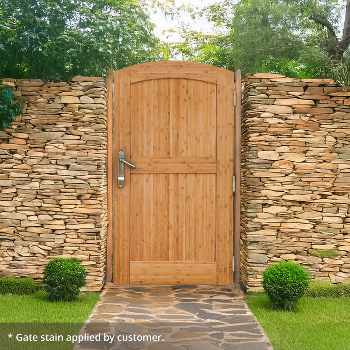 Bamboo Fence Gate - Unfinished, Decorative Bamboo Entry Gate for Yard, Patio, Lawn, Backyard, Outdoors, Door for Privacy, Rustic Natural Wood Garden Gate, Fence Panel Gate for Garden Entrance