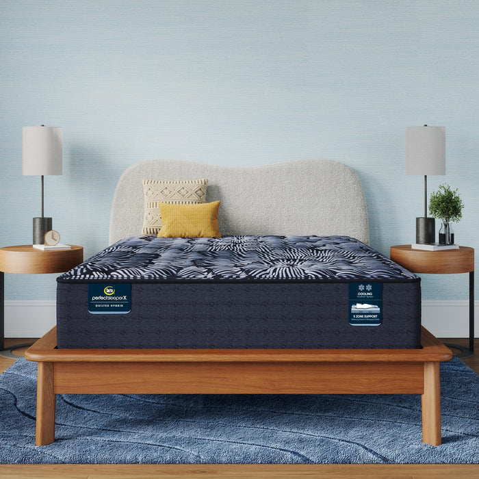 Serta Perfect Sleeper X - Knox 13.5" Firm Queen Quilted Hybrid Mattress - 5 Support Zones and Cooling Tech for a Restorative Sleep - 100 Night Trial, CertiPUR-US Certified