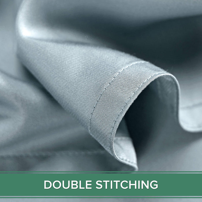 PURE BAMBOO Sheets 100% Genuine Bamboo Viscose, King, Sterling Blue