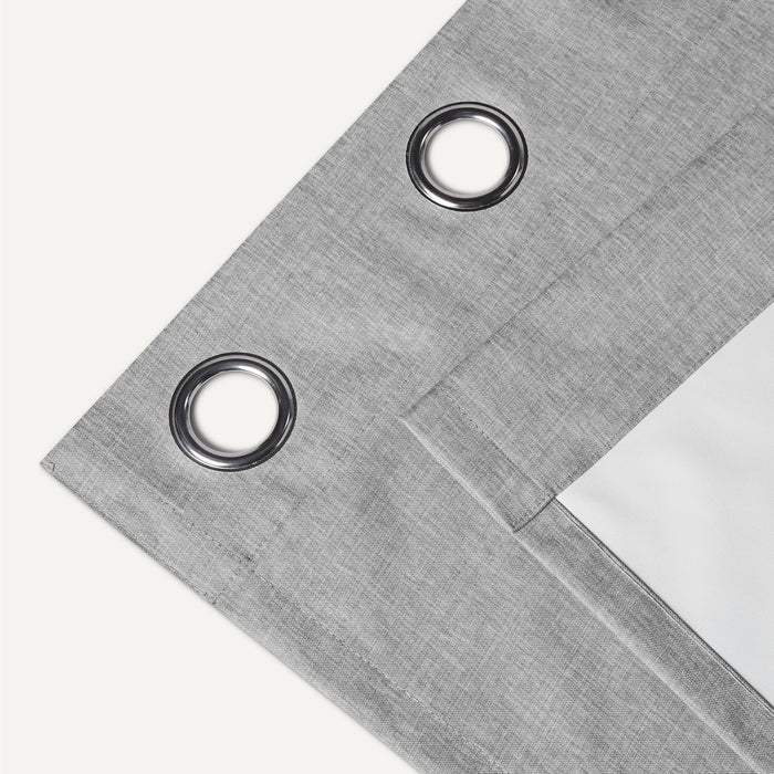 Amazon Basics 100% Blackout Curtains with Grommets, Blocks 100% of Sunlight, Reduces Outside Noise, 52 x 96 Inches, Dark Gray, 2 Panels