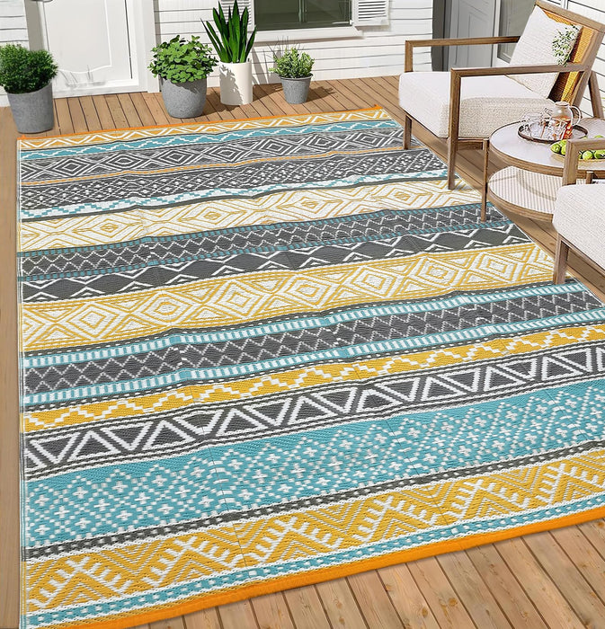 9x18 Reversible Rv Rug Garvee Outdoor Rug 9x18 Waterproo Large Outdoor Camping Rug Reversible