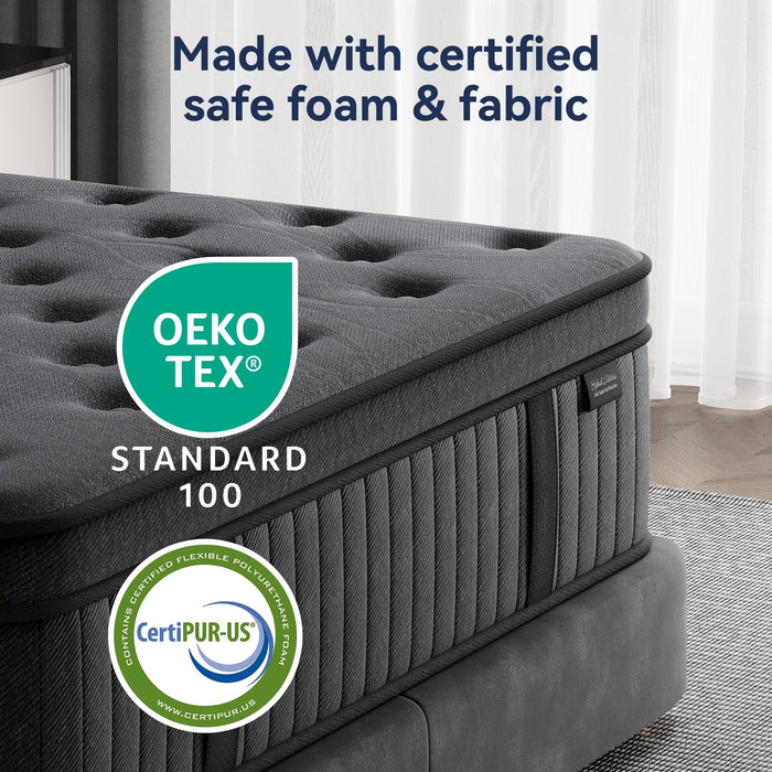 Sweetland 12" Queen Mattress in a Box, Hybrid Memory Foam with Individ
