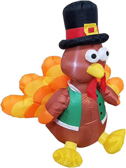 Thanksgiving Inflatable Turkey, Happiwiz 4ft Height Outdoor Thanksgivi