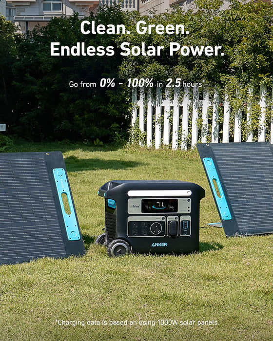 Anker SOLIX F2000 Portable Power Station, PowerHouse 767, 2400W Solar Generator, GaNPrime Battery Generators for Home Use, LiFePO4 Power Station for Outdoor Camping, and RVs (Solar Panel Optional)