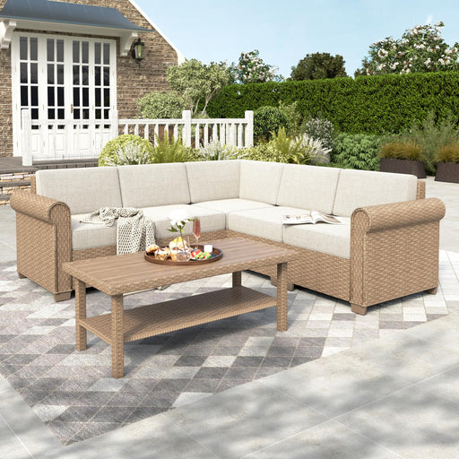 HERA'S HOUSE 5-Piece Patio Furniture Set, All Weather 7 Seats Outdoor