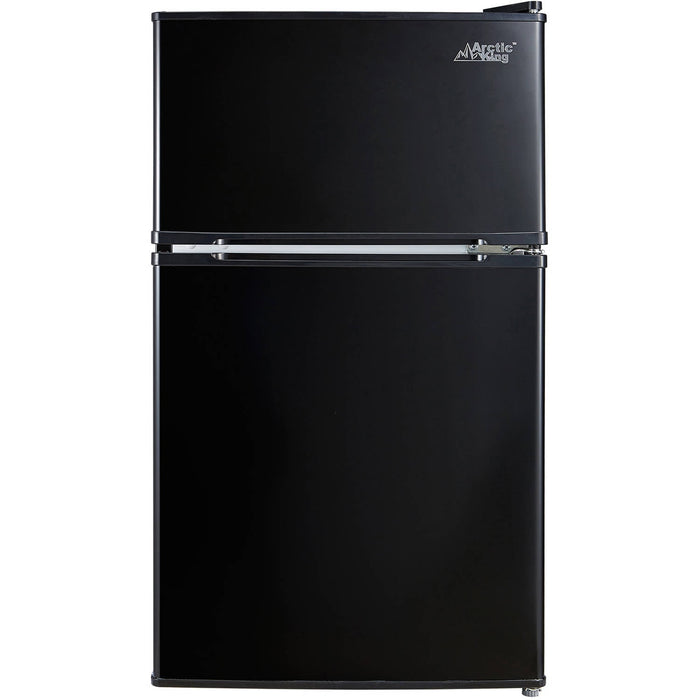 Arctic King 3.2 Cu Ft Two Door Mini Fridge With Freezer Stainless Stee