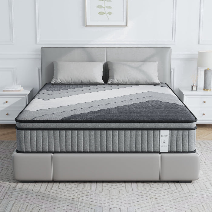 BEHOST 12 Inch Queen Memory Foam Mattress, Cooling Gel Infused Bed in