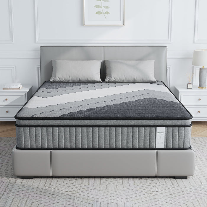BEHOST 12 Inch Queen Memory Foam Mattress, Cooling Gel Infused Bed in