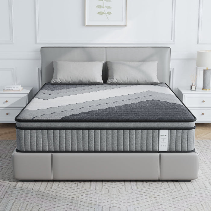 BEHOST 12 Inch Queen Memory Foam Mattress, Cooling Gel Infused Bed in