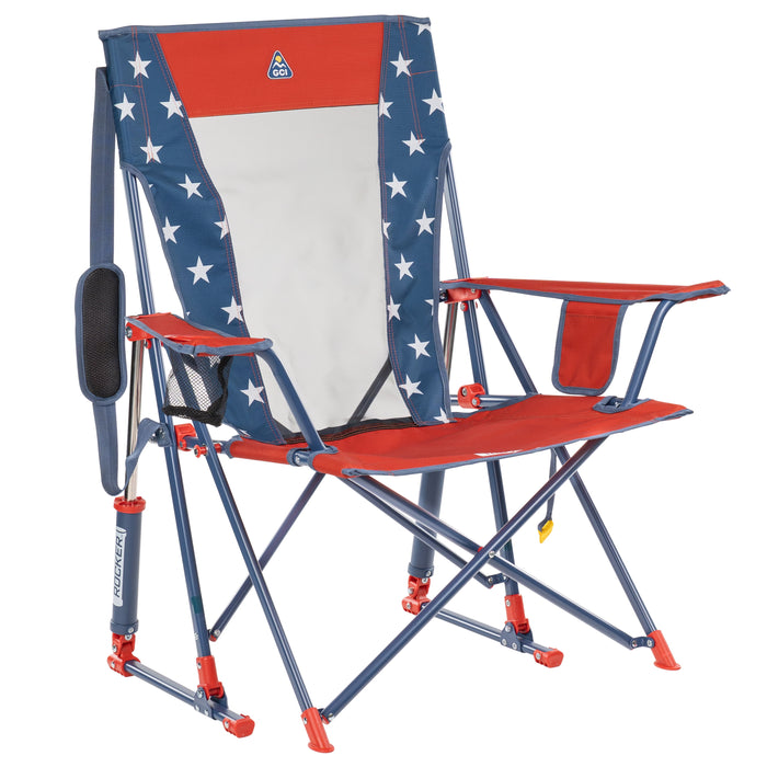 GCI Outdoor Comfort Pro Rocker Camping Chair with Mesh Backrest, Indig