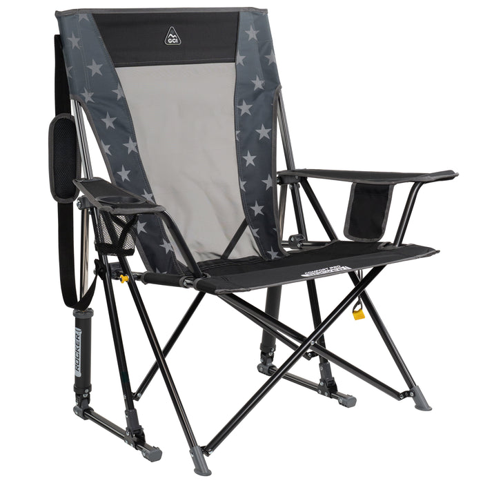 GCI Outdoor Comfort Pro Rocker Camping Chair with Mesh Backrest, Indig