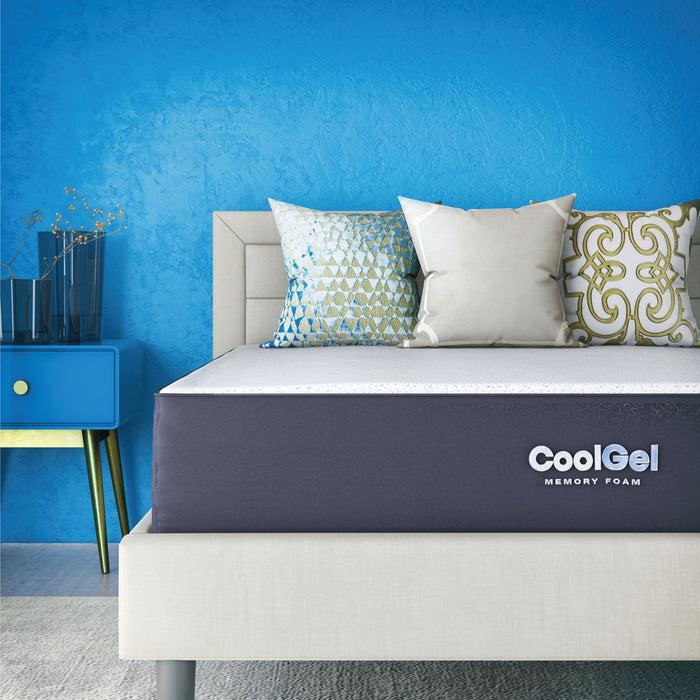 Cool Gel 8" Twin Medium Tight Top Gel Memory Foam Mattress, White