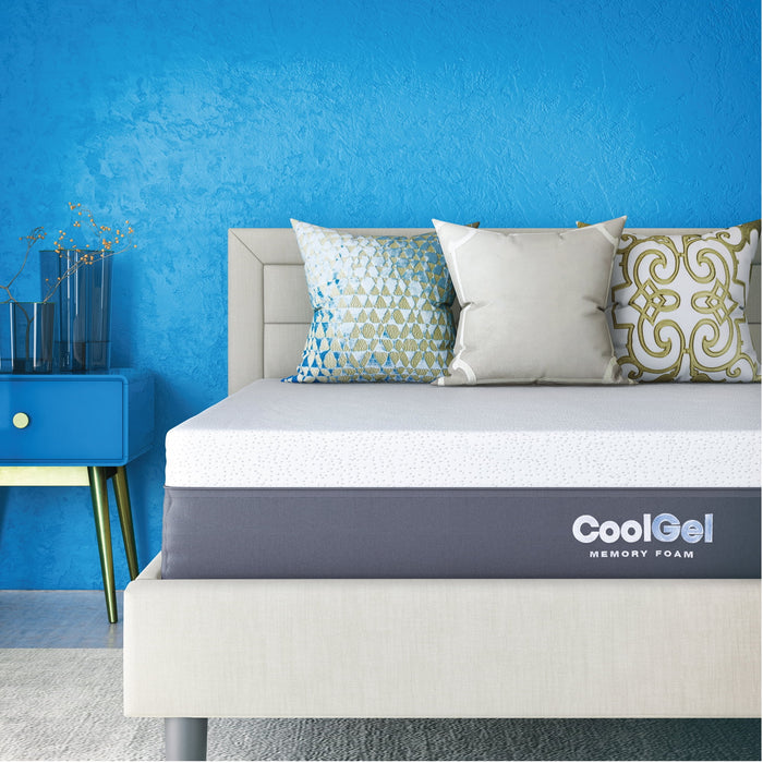 Cool Gel 8" Twin Medium Tight Top Gel Memory Foam Mattress, White