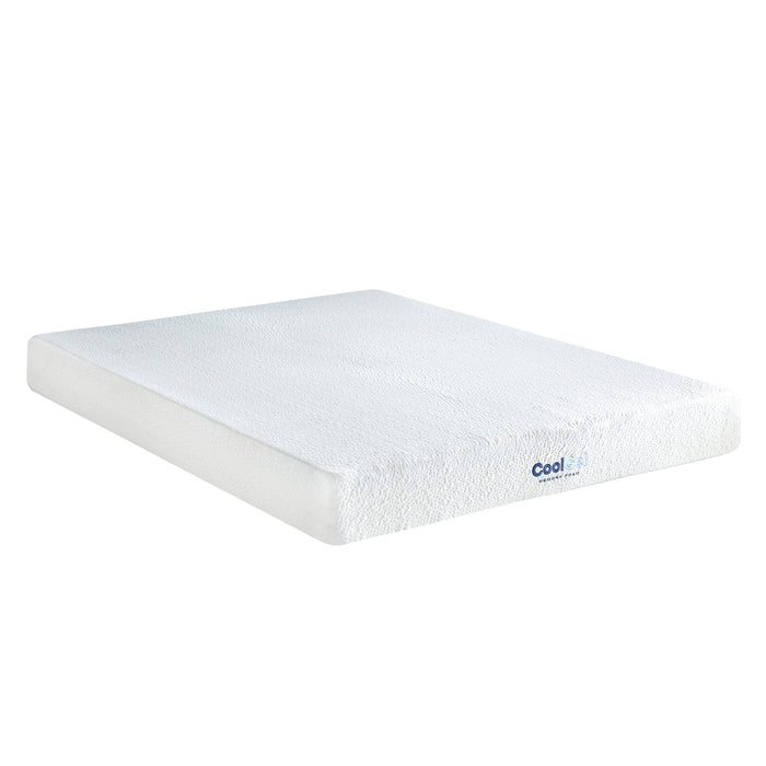Cool Gel 8" Twin Medium Tight Top Gel Memory Foam Mattress, White