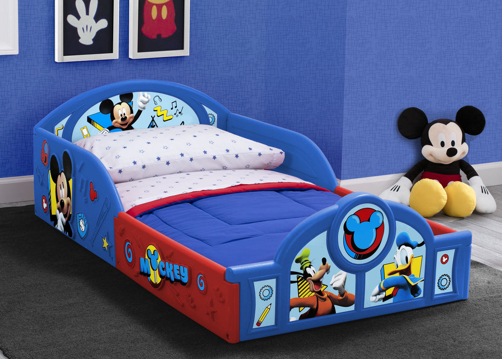 Bluey Sleep and Play Toddler Bed with Built-In Guardrails by Delta Chi