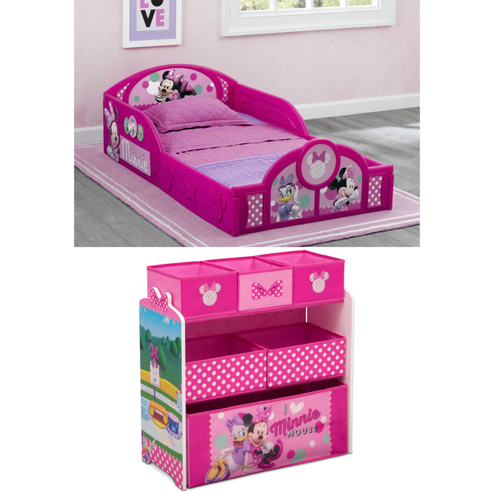 Bluey Sleep and Play Toddler Bed with Built-In Guardrails by Delta Chi