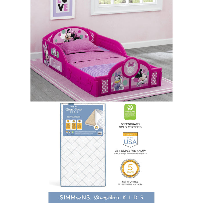 Bluey Sleep and Play Toddler Bed with Built-In Guardrails by Delta Chi