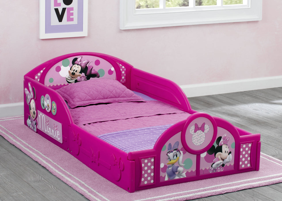 Bluey Sleep and Play Toddler Bed with Built-In Guardrails by Delta Chi